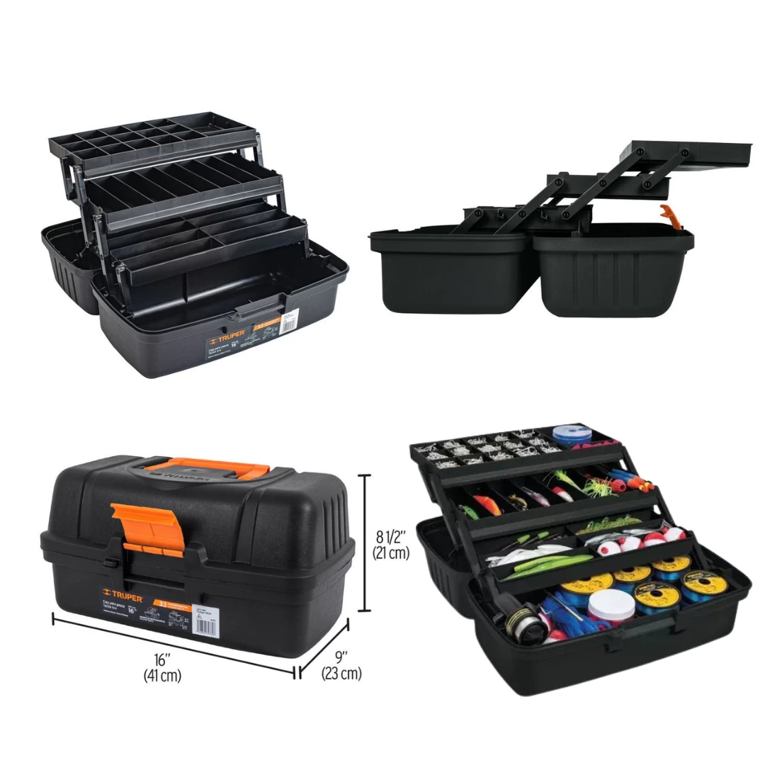 Caja Truper para Pesca CPE-16N Negro